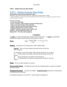 S.ID.3    Outliers/Extreme Data Points  Lesson Plan
