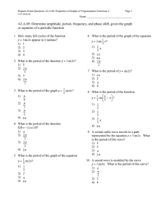 Regents Exam Questions A2.A.69: Properties of Graphs of Trigonometric Functions... Page 1 Name: __________________________________