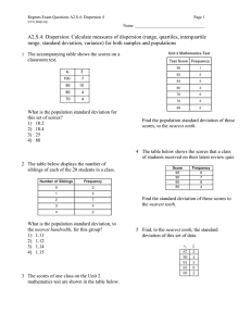 A2.S.4: Dispersion: Calculate measures of dispersion (range, quartiles, interquartile