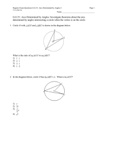 Regents Exam Questions G.G.51: Arcs Determined by Angles 2 Page 1