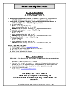 Scholarship Bulletin  UTEP Scholarships