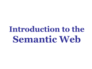 Semantic Web Introduction to the