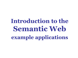 Semantic Web Introduction to the example applications