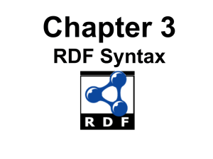 Chapter 3 RDF Syntax