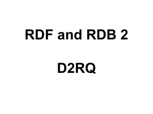 RDF and RDB 2 D2RQ