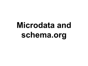 Microdata and schema.org