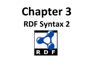 Chapter 3 RDF Syntax 2