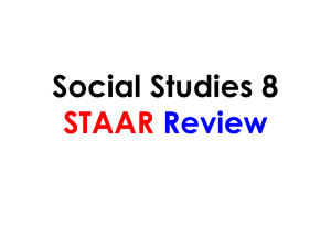 Social Studies 8 STAAR Review