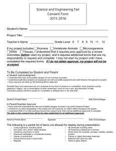Science and Engineering Fair Consent Form 2015-2016