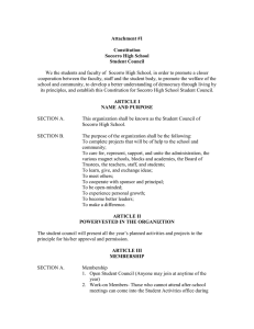 Blank Student Organization Constitution