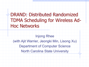 DRAND: Distributed Randomized TDMA Scheduling for Wireless Ad- Hoc Networks