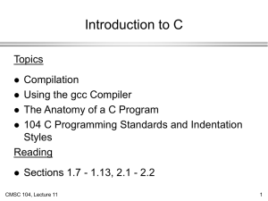 Introduction to C