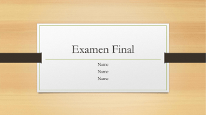 Examen Final Name