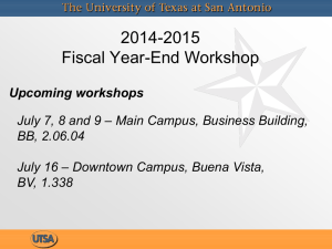 2014-2015 Fiscal Year-End Workshop