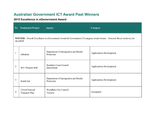 Australian Government ICT Award Past Winners 2015 Excellence in eGovernment Award