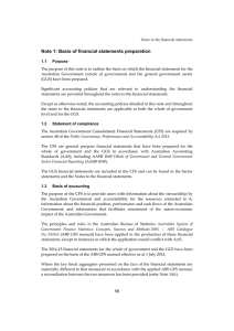Note 1: Basis of financial statements preparation