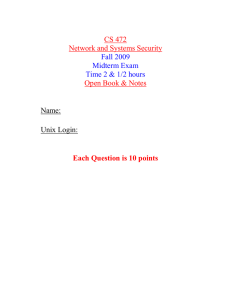 CS 472 Network and Systems Security Open Book &amp; Notes