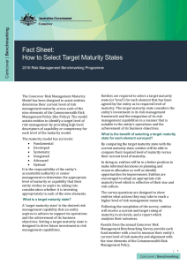 Fact Sheet: How to Select Target Maturity States