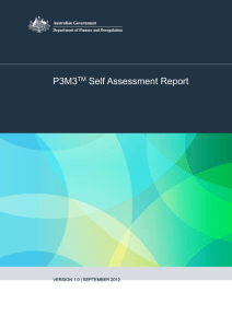 P3M3 Self Assessment Report TM