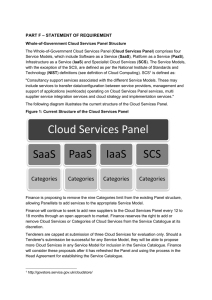 PART F – STATEMENT OF REQUIREMENT