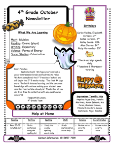 4 Grade October Newsletter
