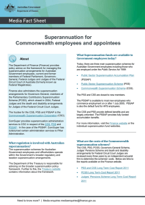 Superannuation for Commonwealth employees and appointees About What Superannuation funds are available to