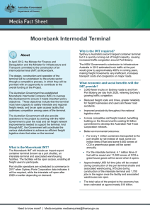 Moorebank Intermodal Terminal About Why is the IMT required?