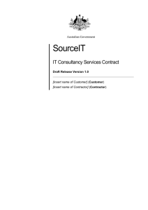 SourceIT IT Consultancy Services Contract  Australian Government