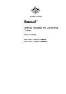 SourceIT Hardware Acquisition and Maintenance Contract