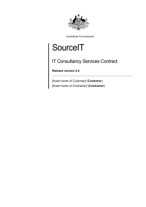 SourceIT IT Consultancy Services Contract  Australian Government