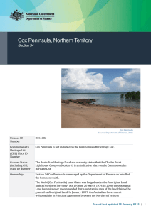 Cox Peninsula, Northern Territory Section 34