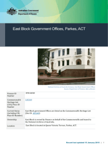 East Block Government Offices, Parkes, ACT