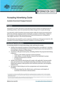 Accepting Advertising Guide Purpose Australian Government Charging Framework