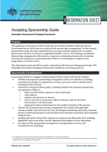 Accepting Sponsorship Guide Purpose