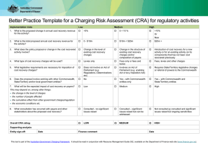 Better Practice Template for a Charging Risk Assessment (CRA) for...