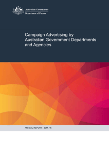 Campaign Advertising by Australian Government Departments and Agencies