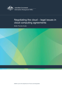 – legal issues in Negotiating the cloud cloud computing agreements