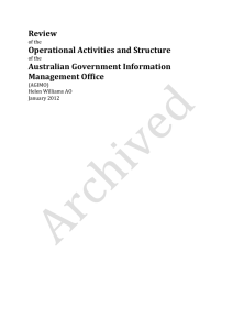 Review Operational Activities and Structure Australian Government Information Management Office