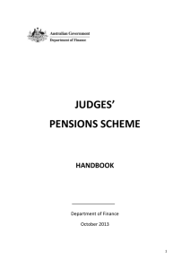 JUDGES’ PENSIONS SCHEME HANDBOOK