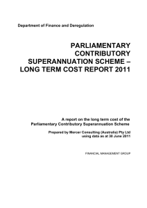 PARLIAMENTARY CONTRIBUTORY – SUPERANNUATION SCHEME