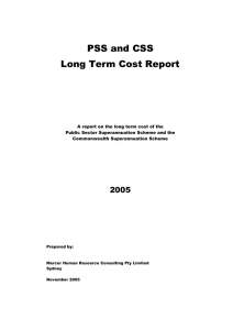 PSS and CSS Long Term Cost Report