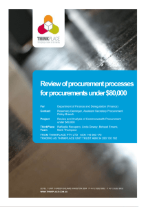 Review of procurement processes for procurements under $80,000