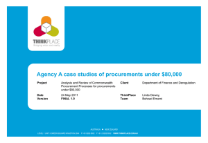 Agency A case studies of procurements under $80,000