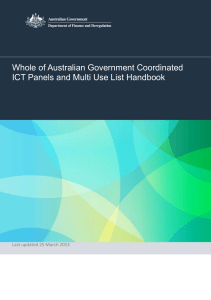 Whole of Australian Government Coordinated  Last updated 25 March 2013