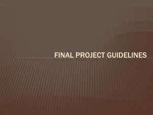 FINAL PROJECT GUIDELINES