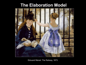 The Elaboration Model Edouard Manet: The Railway, 1873.