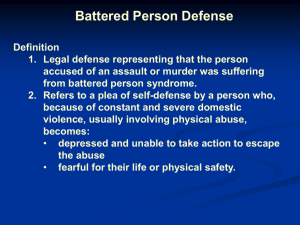 Battered Person Defense
