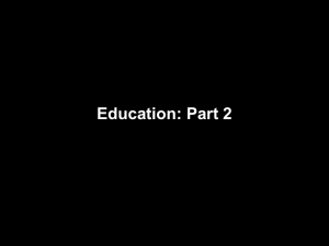 Education: Part 2
