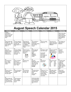 August Speech Calendar 2015 Sunday Monday Tuesday