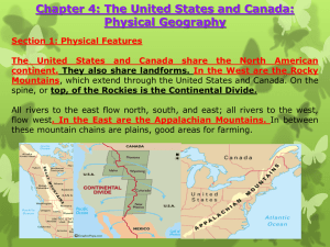 Chapter 4: The United States and Canada: Physical Geography